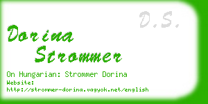 dorina strommer business card